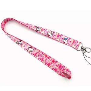 Sanrio Hello Kitty Kawaii Pink Lanyard ID Holder